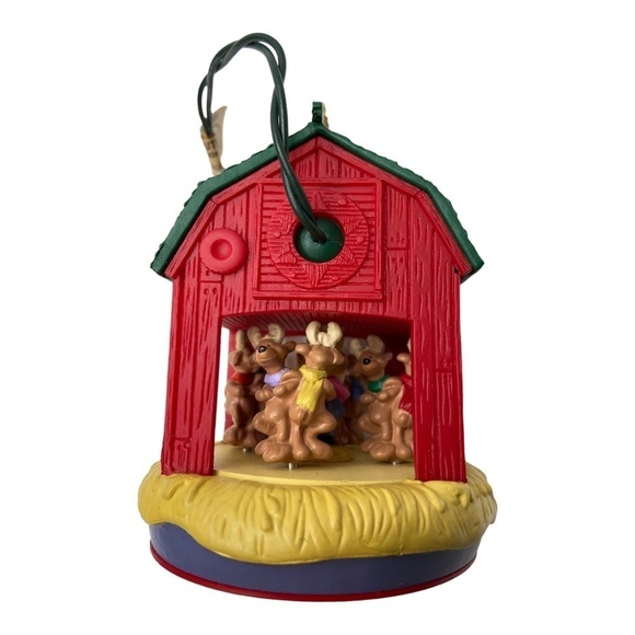 1990 Hallmark Keepsake Santa's Ho-Ho-Hoedown Magic Light Motion Ornament - Picture 10 of 15